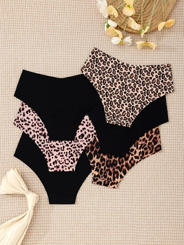 6-Pack Women's Seamless Leopard Print Panties