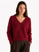 Relaxed V-Neck Wool Sweater