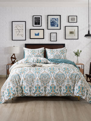 3-Piece Soft Cotton Duvet Cover Set