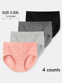Women’s Seamless Cotton Briefs Multi-Pack – Breathable Mid-Waist Cheeky Panties, Soft Minimalist Everyday Underwear (4–12Pack Options)