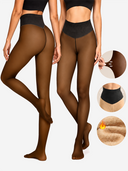 Women’s Fleece Lined Tights – Sheer Look Thermal Shaping Pantyhose