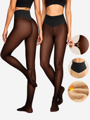 Women’s Fleece Lined Tights – Sheer Look Thermal Shaping Pantyhose