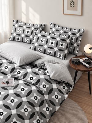 3-Piece Elegant Botanical Print Bedding Set