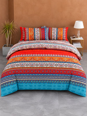 Boho Tribal Print Bedding Set – Vibrant Geometric Patterns & Colorful Bedroom Decor