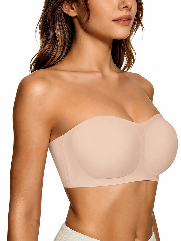 Strapless Jelly Push-Up Bra for Women
