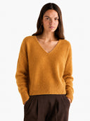 Relaxed V-Neck Wool Sweater