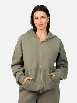 Essential Oversized Zip Hoodie
