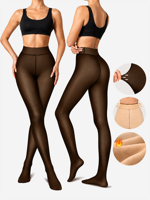 Women’s Fleece Lined Tights – Sheer Look Thermal Shaping Pantyhose