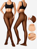 Women’s Fleece Lined Tights – Sheer Look Thermal Shaping Pantyhose