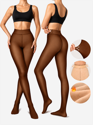 Women’s Fleece Lined Tights – Sheer Look Thermal Shaping Pantyhose