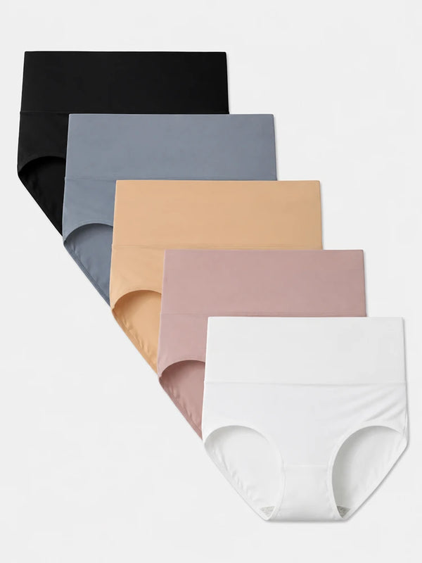 Your Everyday Comfort Starts Here – Soft Cotton High Waist 5-Pack Panties