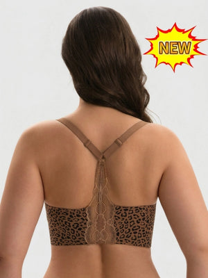 Lace Racerback Wireless Push-Up Deep V Jelly Bra