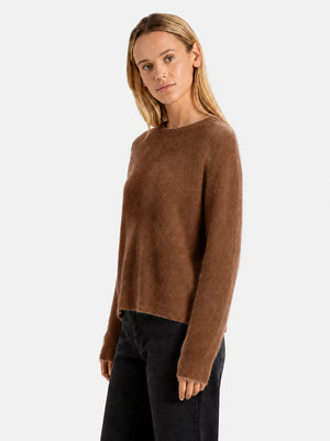 Soft-Brushed Wool Crewneck Sweater