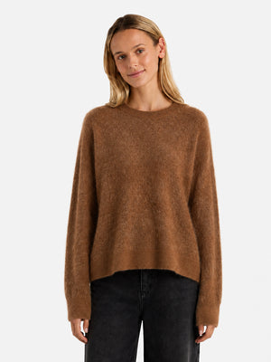 Soft-Brushed Wool Crewneck Sweater
