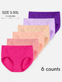 Women’s Seamless Cotton Briefs Multi-Pack – Breathable Mid-Waist Cheeky Panties, Soft Minimalist Everyday Underwear (4–12Pack Options)