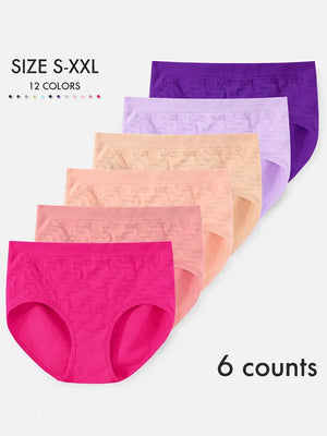 Women’s Seamless Cotton Briefs Multi-Pack – Breathable Mid-Waist Cheeky Panties, Soft Minimalist Everyday Underwear (4–12Pack Options)