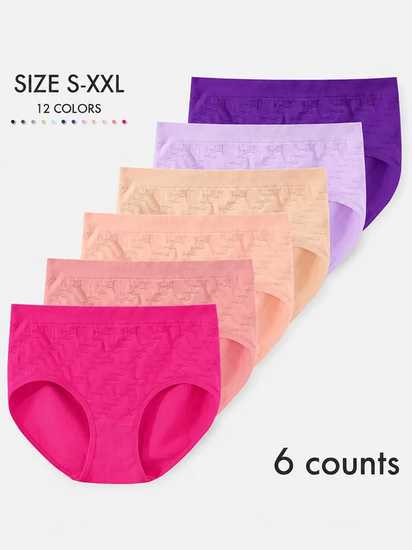 Women’s Seamless Cotton Briefs Multi-Pack – Breathable Mid-Waist Cheeky Panties, Soft Minimalist Everyday Underwear (4–12Pack Options)