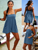 Square Casual Cami Off Shoulder Loose Sports Jumpsuit