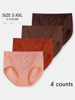 Women’s Seamless Cotton Briefs Multi-Pack – Breathable Mid-Waist Cheeky Panties, Soft Minimalist Everyday Underwear (4–12Pack Options)