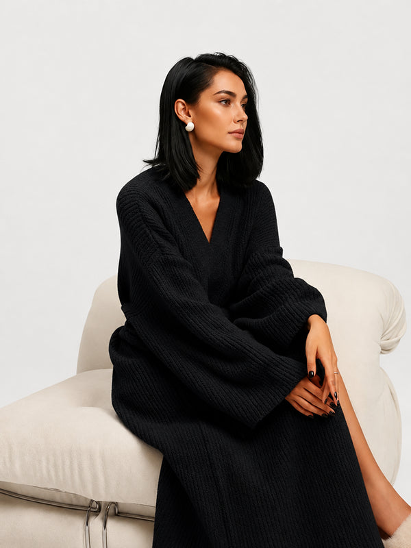 Women's Cozy Long Plush Fleece Robe with Pockets