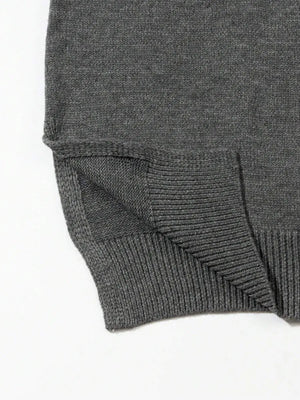 Oversized Drop Shoulder Split Hem Sweater