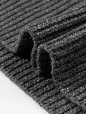 Oversized Drop Shoulder Split Hem Sweater