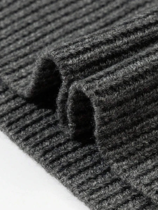 Oversized Drop Shoulder Split Hem Sweater