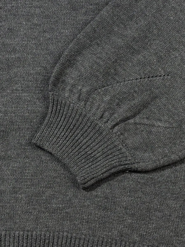 Oversized Drop Shoulder Split Hem Sweater