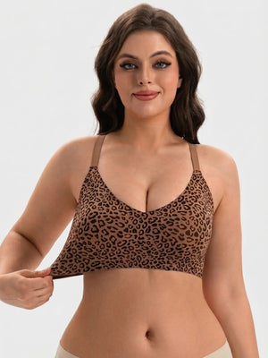 Lace Racerback Wireless Push-Up Deep V Jelly Bra