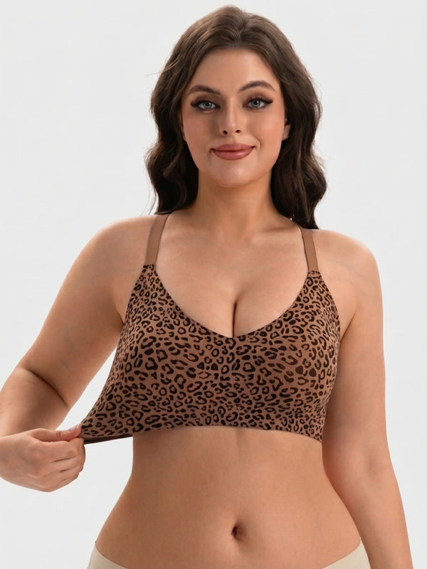 Lace Racerback Wireless Push-Up Deep V Jelly Bra