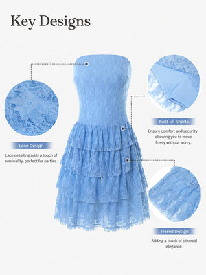 Lace Strapless Mini Dress – Feminine Summer Party Style