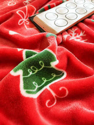Christmas Flannel Fleece Blanket Soft Cozy Holiday Throw