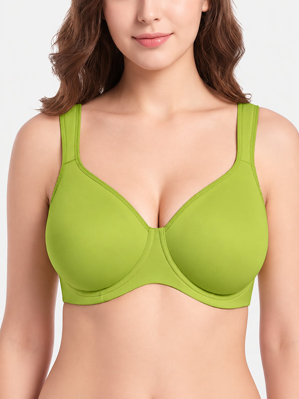 Plus Size Cooling Full-Coverage Unlined Underwire Minimizer Bra
