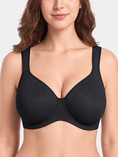 Plus Size Cooling Full-Coverage Unlined Underwire Minimizer Bra