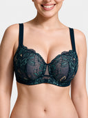 Floral Lace Side-Smoothing Support Bra