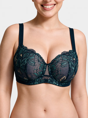 Floral Lace Side-Smoothing Support Bra