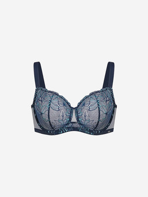 Floral Lace Side-Smoothing Support Bra