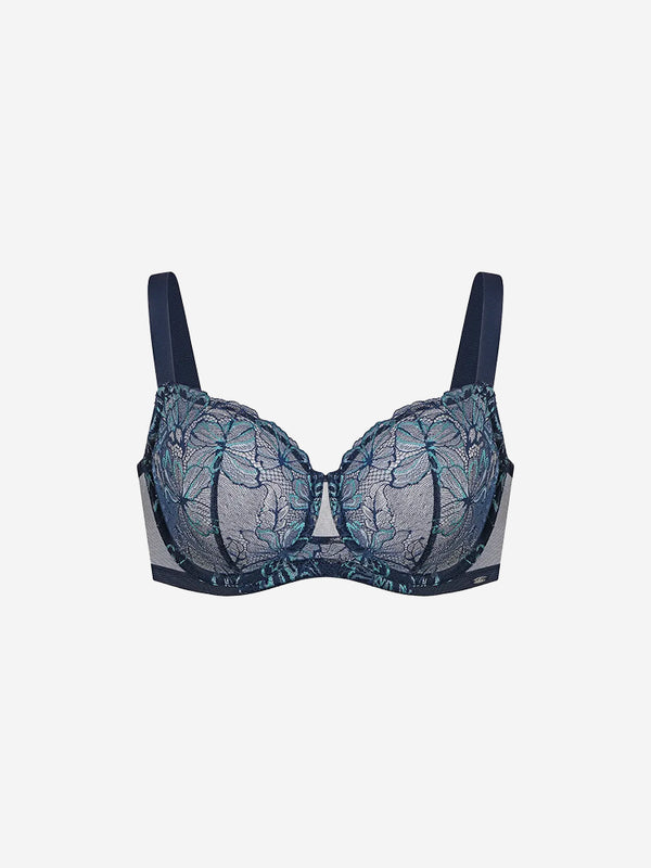 Floral Lace Side-Smoothing Support Bra
