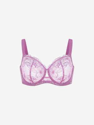 Floral Lace Side-Smoothing Support Bra