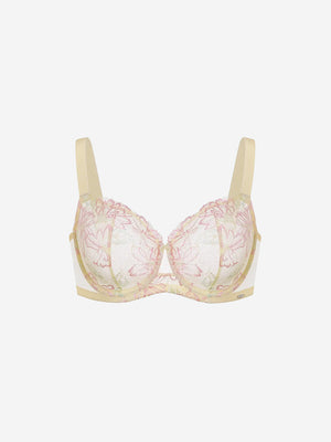Floral Lace Side-Smoothing Support Bra