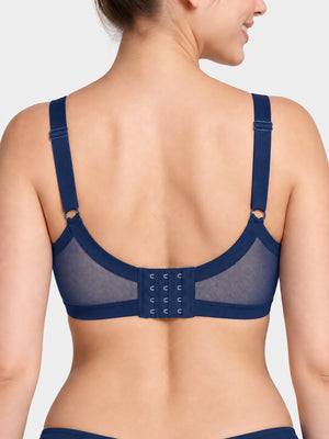 Floral Lace Side-Smoothing Support Bra
