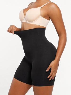 Seamless High-Waisted Sculpting Shorts with Butt-Lifting Support