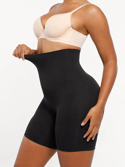 Seamless High-Waisted Sculpting Shorts with Butt-Lifting Support