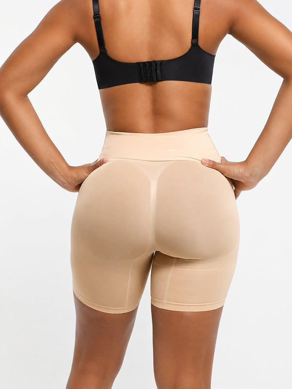 Seamless High-Waisted Sculpting Shorts with Butt-Lifting Support