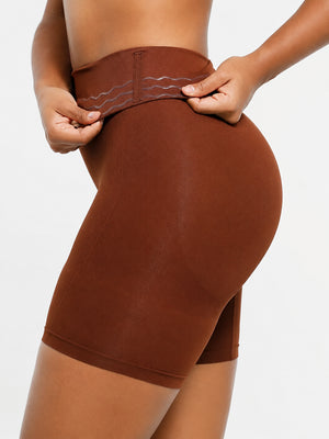 Seamless High-Waisted Sculpting Shorts with Butt-Lifting Support
