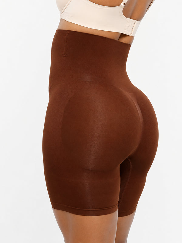Seamless High-Waisted Sculpting Shorts with Butt-Lifting Support
