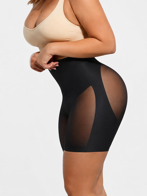 Seamless High-Waisted Sculpting Shorts with Butt-Lifting Support