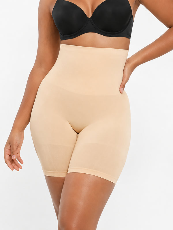 Seamless High-Waisted Sculpting Shorts with Butt-Lifting Support