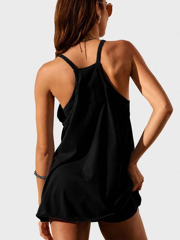 2-in-1 Everyday Active Mini Dress with Built-In Shorts & Pockets