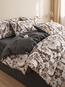 3-Piece Elegant Botanical Print Bedding Set